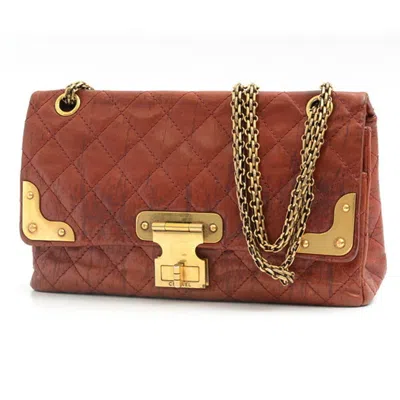 Pre-owned Chanel 2.55 Leather Shoulder Bag () In Red