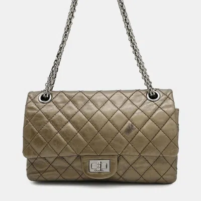 Pre-owned Chanel 2.55 Matelasse Coco Mark Chain Shoulder Bag In Brown