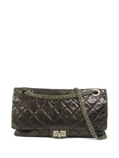 Pre-owned Chanel 2.55 Maxi Shoulder Bag In Black