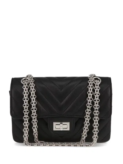 Pre-owned Chanel 2.55 Mini Shoulder Bag In Black