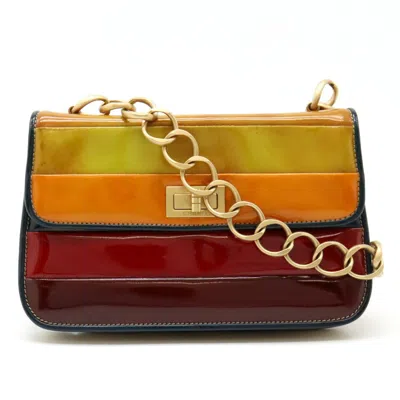 Pre-owned Chanel 2,55 Patent Leather Shoulder Bag () In Multi