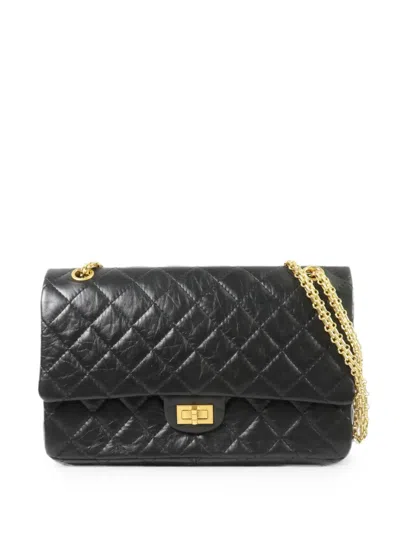 Pre-owned Chanel 2.55 Quilted Shoulder Bag In Black