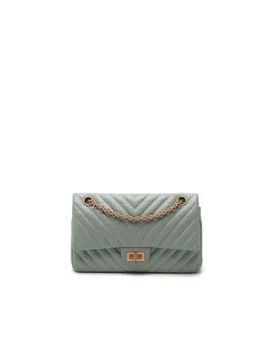 Pre-owned Chanel 2.55 Reissue 225 Double Flap Bag In Green