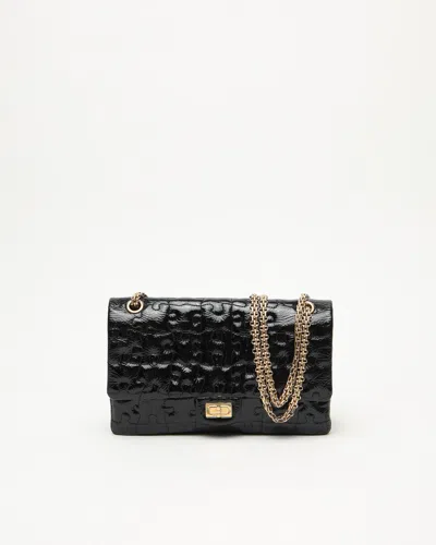 Pre-owned Chanel 2.55 Reissue 226 Double Flap Bag In Black