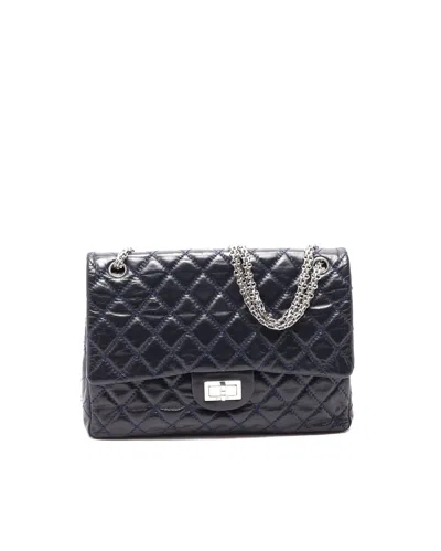 Chanel 2.55 Reissue 227 Double Flap Bag In Navy