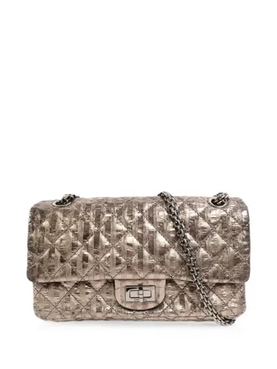 Pre-owned Chanel 2.55 Reissue Chain Shoulder Bag In Silver