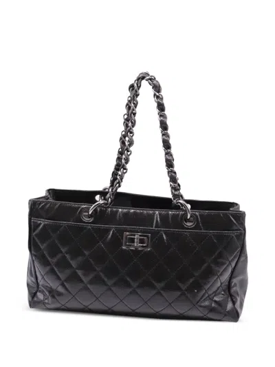Pre-owned Chanel 2.55 Reissue Chain Tote Bag In Black