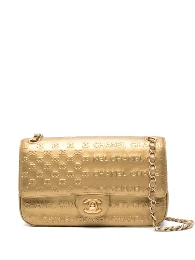 Pre-owned Chanel 2.55 Signature Paris-dallas Shoulder Bag In Gold