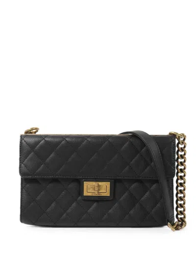 Pre-owned Chanel 2.55 Trendy Flap Quilted Shoulder Bag In Black
