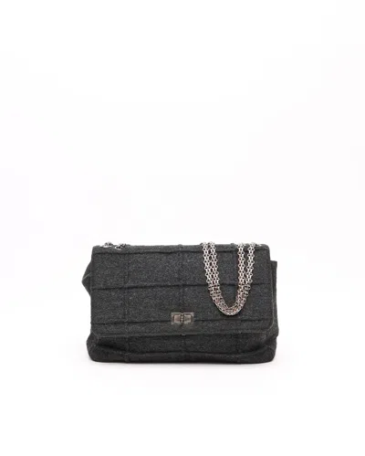 Pre-owned Chanel 2.55 Wool Chocolate Bar Bag
