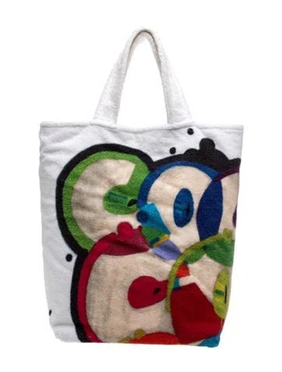 Pre-owned Chanel 2-piece Graffiti Beach Set In White