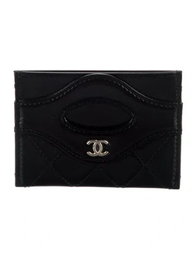 Pre-owned Chanel 31 Card Holder Leather Card Holder W/ Tags In Black