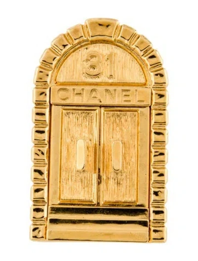 Pre-owned Chanel '31 ' Door Brooch In Multi