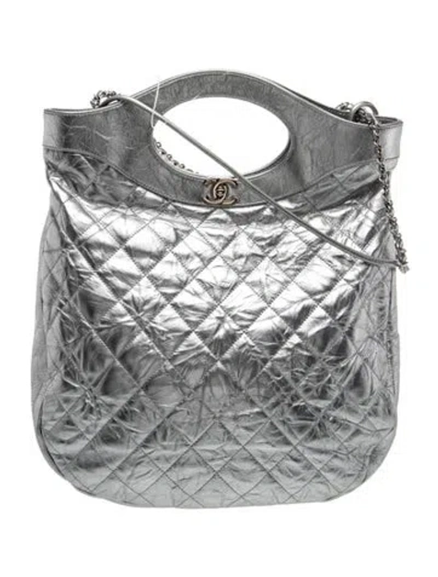 Pre-owned Chanel 31 Clutch In Silver