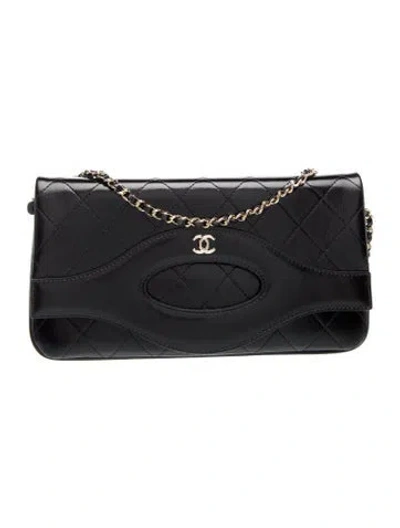 Pre-owned Chanel 31 Clutch W/ Chain In Black