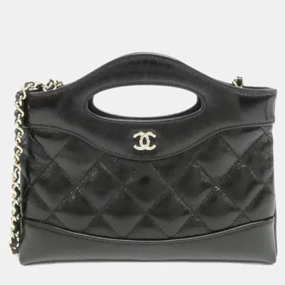 Pre-owned Chanel 31 Line Handbag In Black