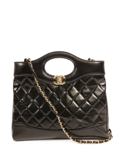 Pre-owned Chanel 31 Quilted Tote Bag In Black