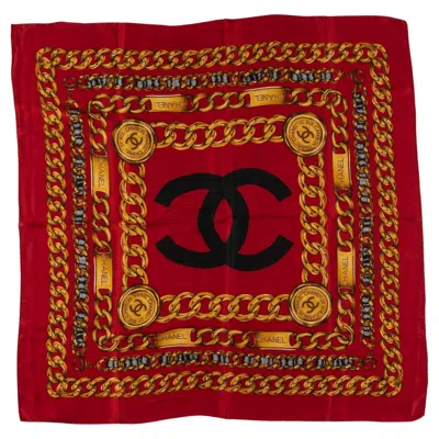Pre-owned Chanel 31 Rue Chambon Vintage Red Scarf