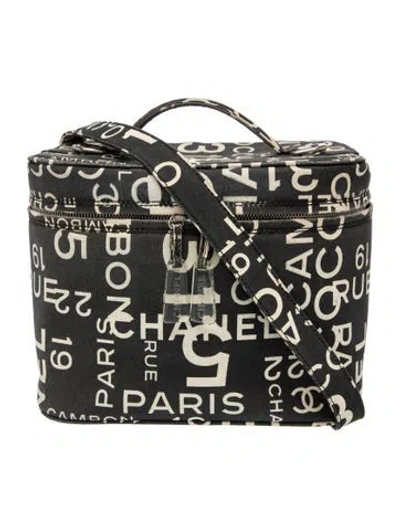 Pre-owned Chanel 31 Rue Vanity Cosmetic Case In Black