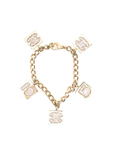 Pre-owned Chanel 5 Coco Mark Charm Bracelet In Multi