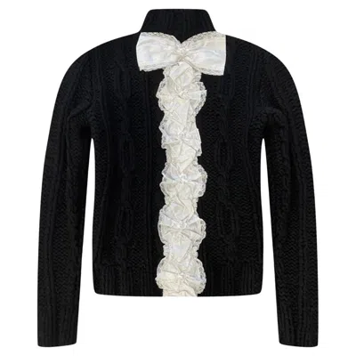 Pre-owned Chanel 6k$ Rarest Jewel Embellished Runway Jumper In Black