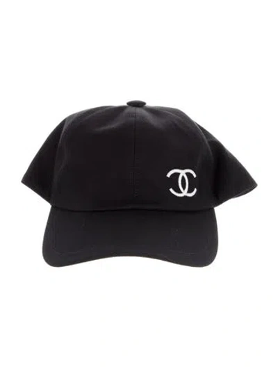 Pre-owned Chanel 6-panel Cc Baseball Cap In Black