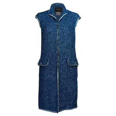 Pre-owned Chanel 7k$ Iluminated Tweed Jacket Vest 34 Fr In Purple