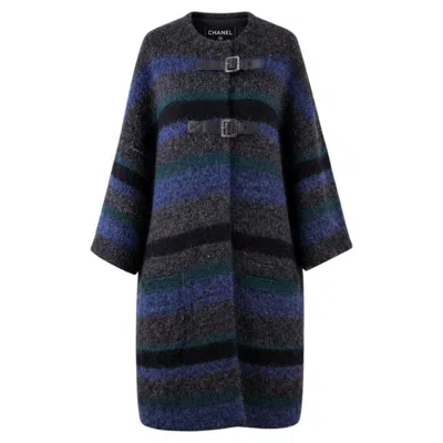 Pre-owned Chanel 8k$ New Paris / Edinrbguh Relaxed Cashmere Coat 42 Fr In Black