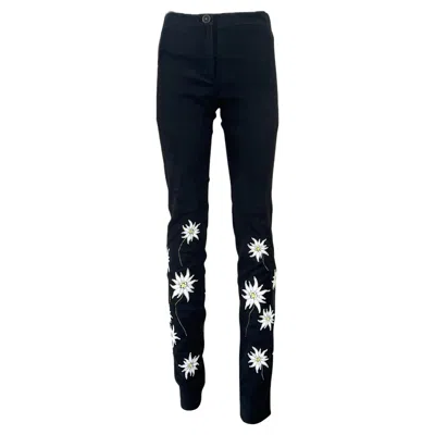 Pre-owned Chanel 8k$ New Paris / Salzburg Ad Camapign Suede Leggings In Black