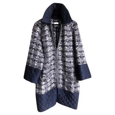 Pre-owned Chanel 8k$ Paris / Salzburg Boucle Tweed Coat In Black