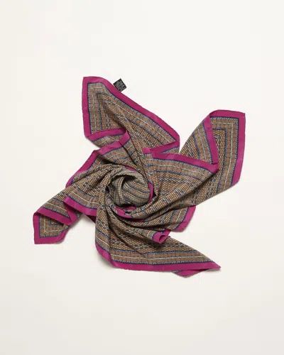 Pre-owned Chanel 90 Weave Pattern Silk Scarf