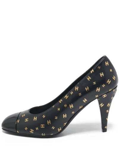 Pre-owned Chanel 90mm Cc Logo Pumps
