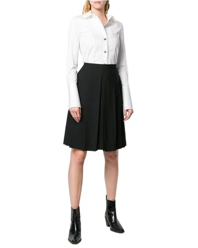 Pre-owned Chanel 90s Black Wool High-waist Skirt
