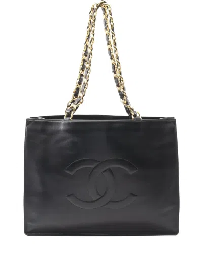 Pre-owned Chanel 90s Leather Chain Tote Bag
