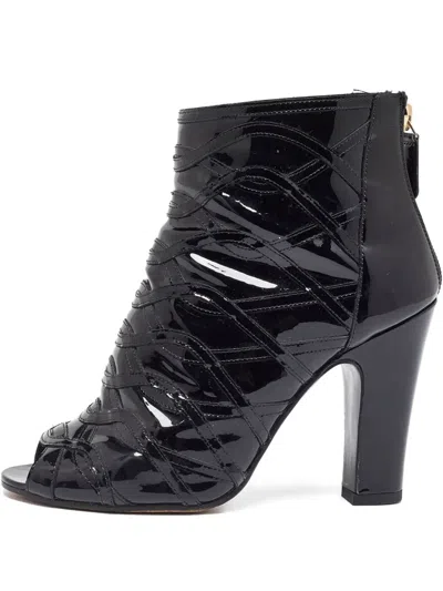 Pre-owned Chanel 95mm Patent-finish Ankle Boots