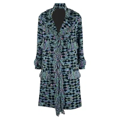 Pre-owned Chanel 9k$ New Paris / Salzburg Tweed Coat In Black