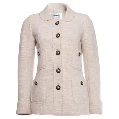 Pre-owned Chanel 9k$ Runway Paris / Dallas Beige Tweed Jacket 36 Fr In Brown