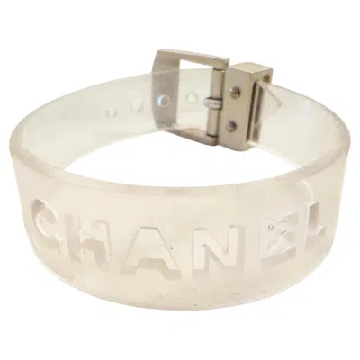 Pre-owned Chanel A Post-modern 21st Century Plastic And Metal Logo Bracelet By  In Multi
