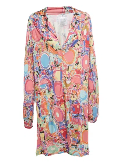 Pre-owned Chanel Abstract Pattern-print Midi Dress
