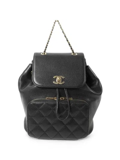 Pre-owned Chanel Affinity Backpack In Black