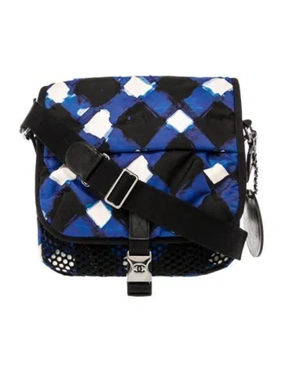 Pre-owned Chanel Airline Messenger Bag In Blue