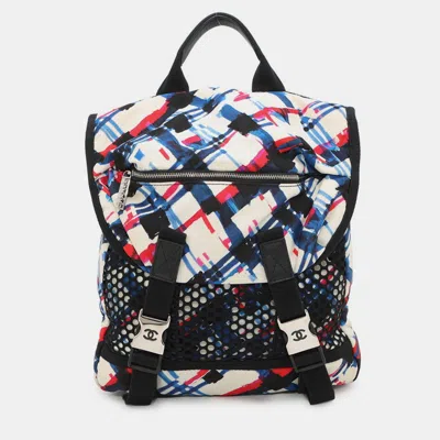 Pre-owned Chanel Airline Multicolor Nylon Coco Mark Backpack