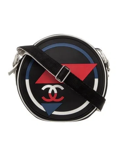 Pre-owned Chanel Airlines Round Messenger Bag In Black