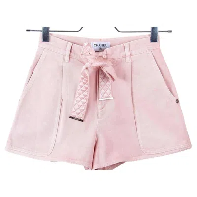 Pre-owned Chanel & Karl Lagerfeld 18p Spring-summer 2018 Shorts In Sand