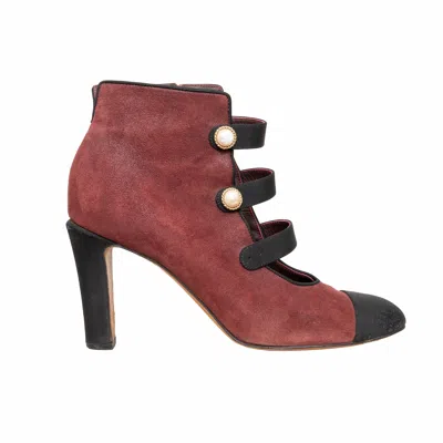 Pre-owned Chanel Ankle Boots - '10s In Red