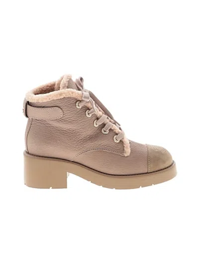 Pre-owned Chanel Ankle Boots In Pink