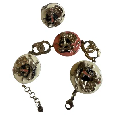 Pre-owned Chanel Antique Silver Effect Bracelet And Ring Set, Circa 2000, France In Multi