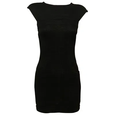 Pre-owned Chanel Archive Y2k  Mesh Mini Dress With Silk Lining In Black