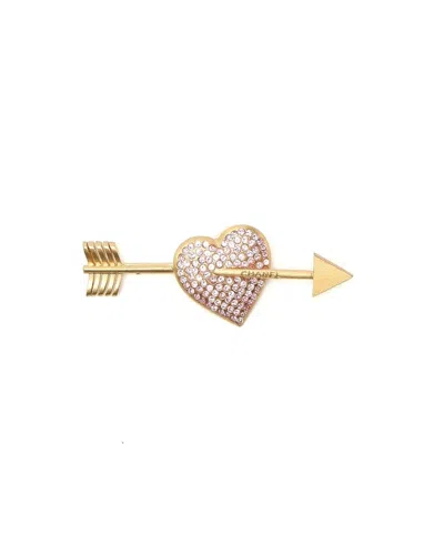 Chanel Arrow Rhinestone Pin Brooch In Gold