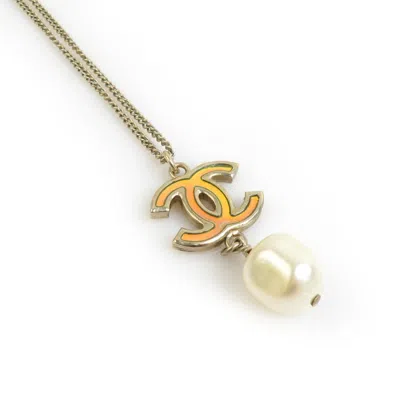 Pre-owned Chanel Artificial Ivory Metal Necklace () In Gold